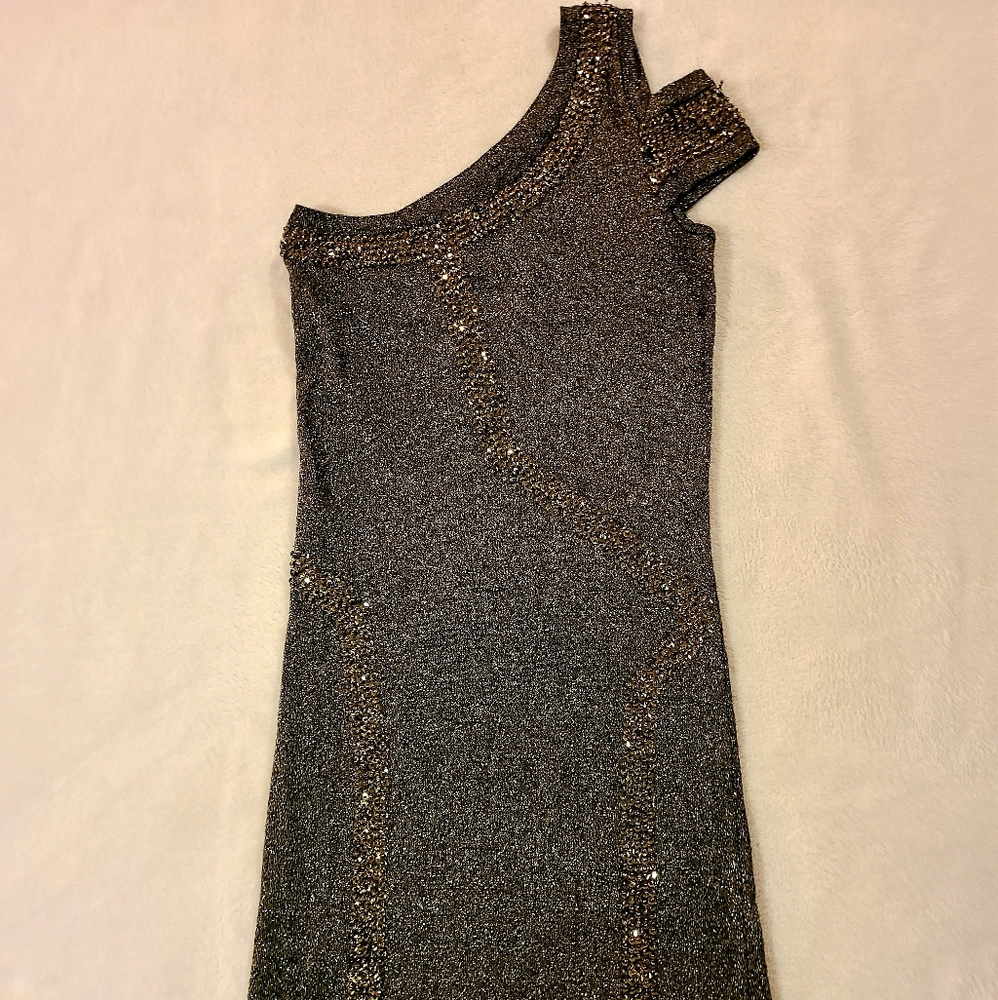 BEBE Gold/Copper Sequin Dress - S